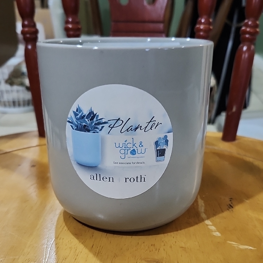 ALLEN+ROTH CERAMIC WICK and GROW PLANTER
